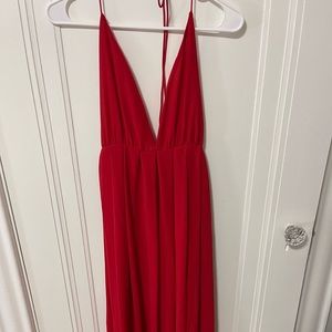 Red long dress